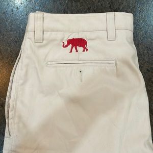 Divots Khaki Embroidered Alabama shorts size 34 like new